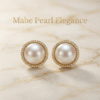 Mabe pearl earrings 14-15mm